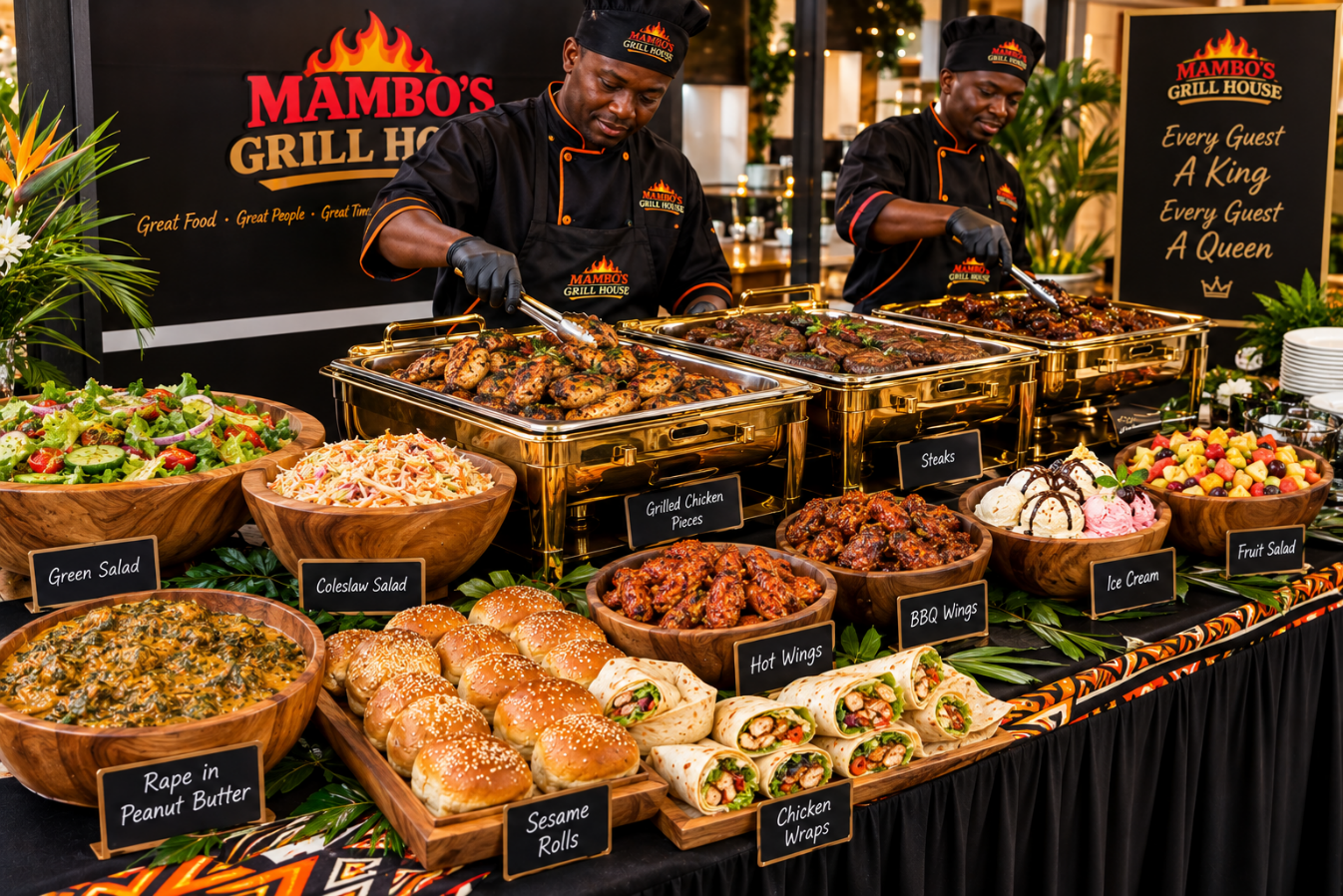 Mambo's catering buffet